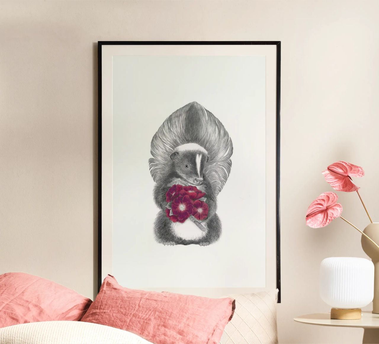Scruffles Wigglebottom Skunk carta hahnemühle da Le Canot Rouge