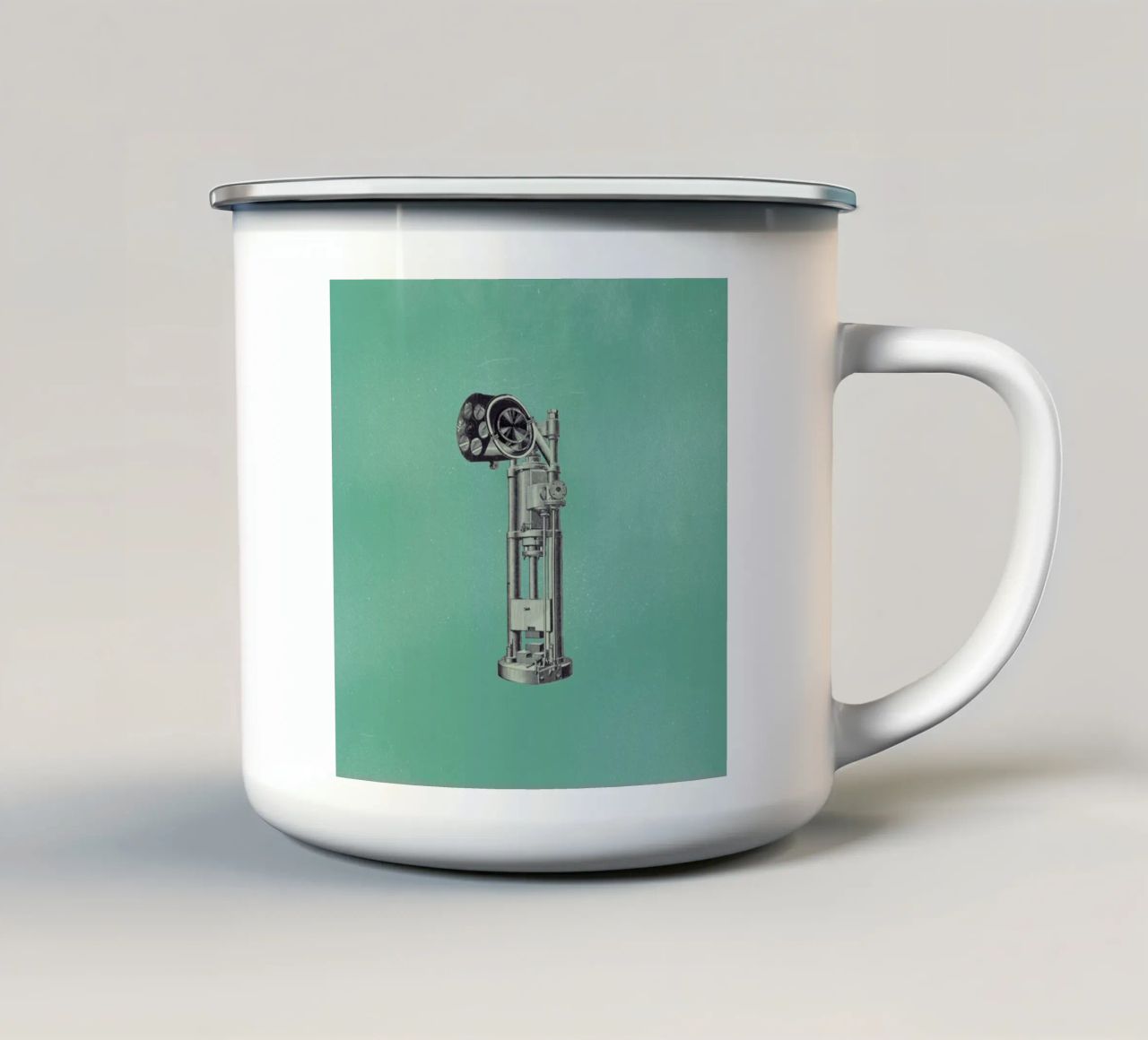 Steampunk Alphabet Number 1 tazza in smalto da Birgit Palma
