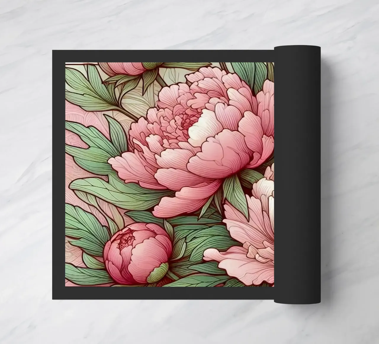 Peonies in pink zerbino da Art-Nouveau-Dsg