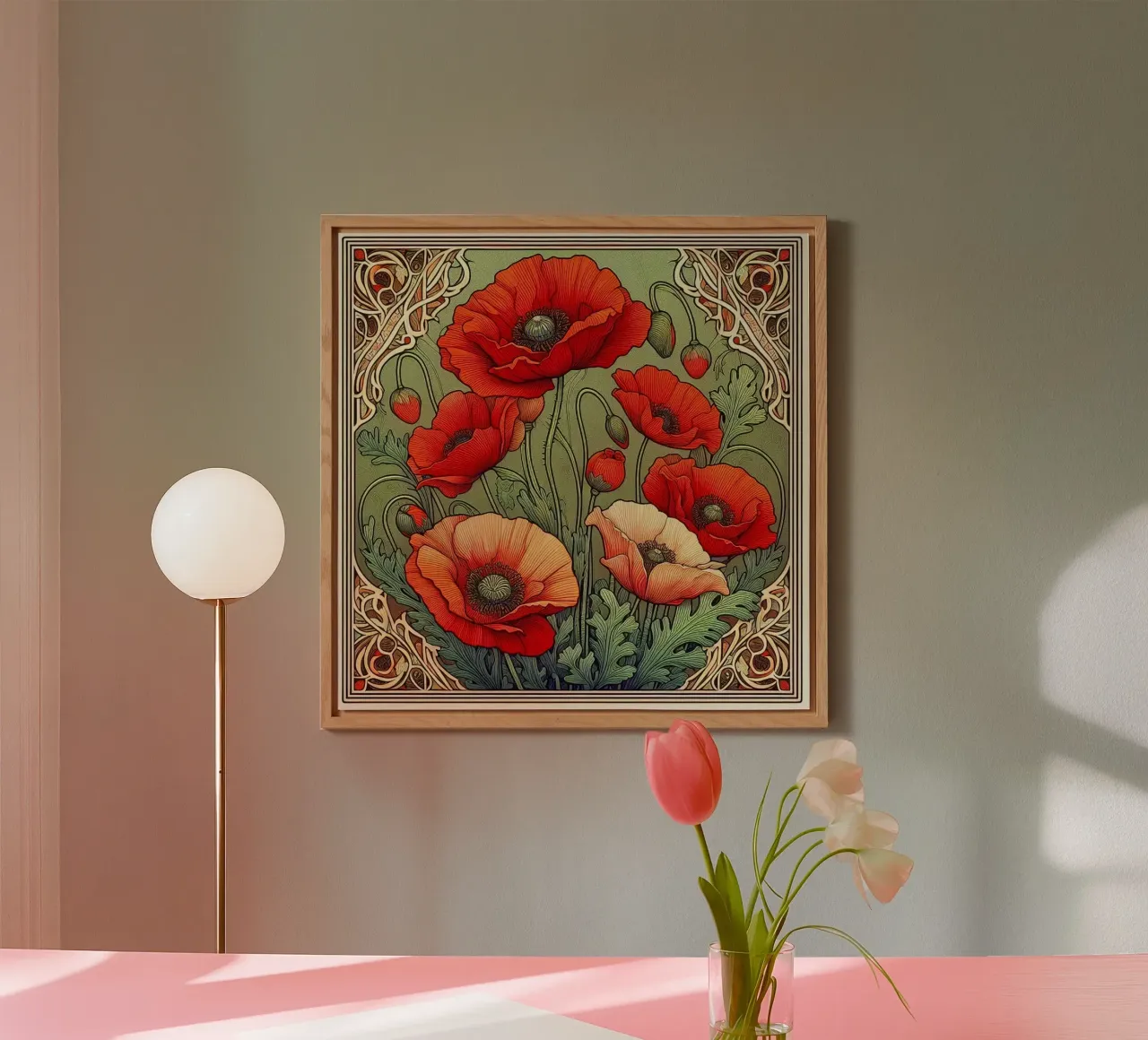 Poppies alluminio dibond da Art-Nouveau-Dsg