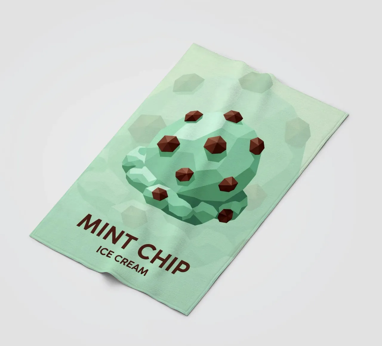 Muntchocoladechip fleecedeken van FlatPrint Studio