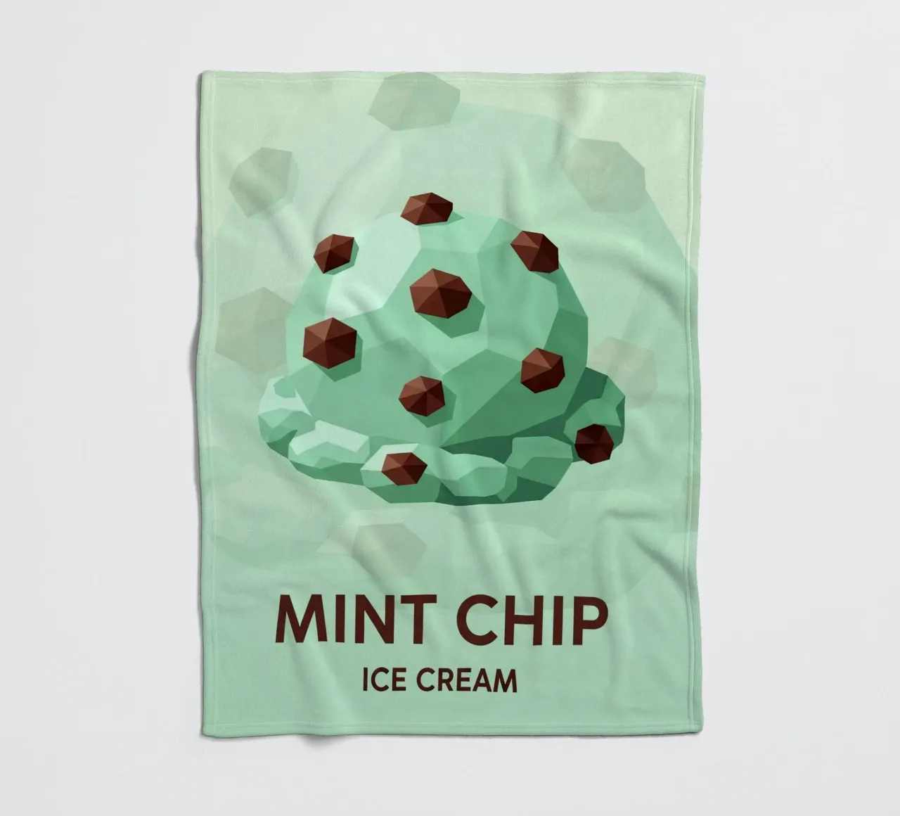 Muntchocoladechip fleecedeken van FlatPrint Studio