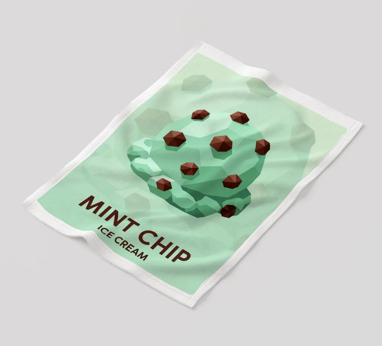 Muntchocoladechip fleecedeken van FlatPrint Studio