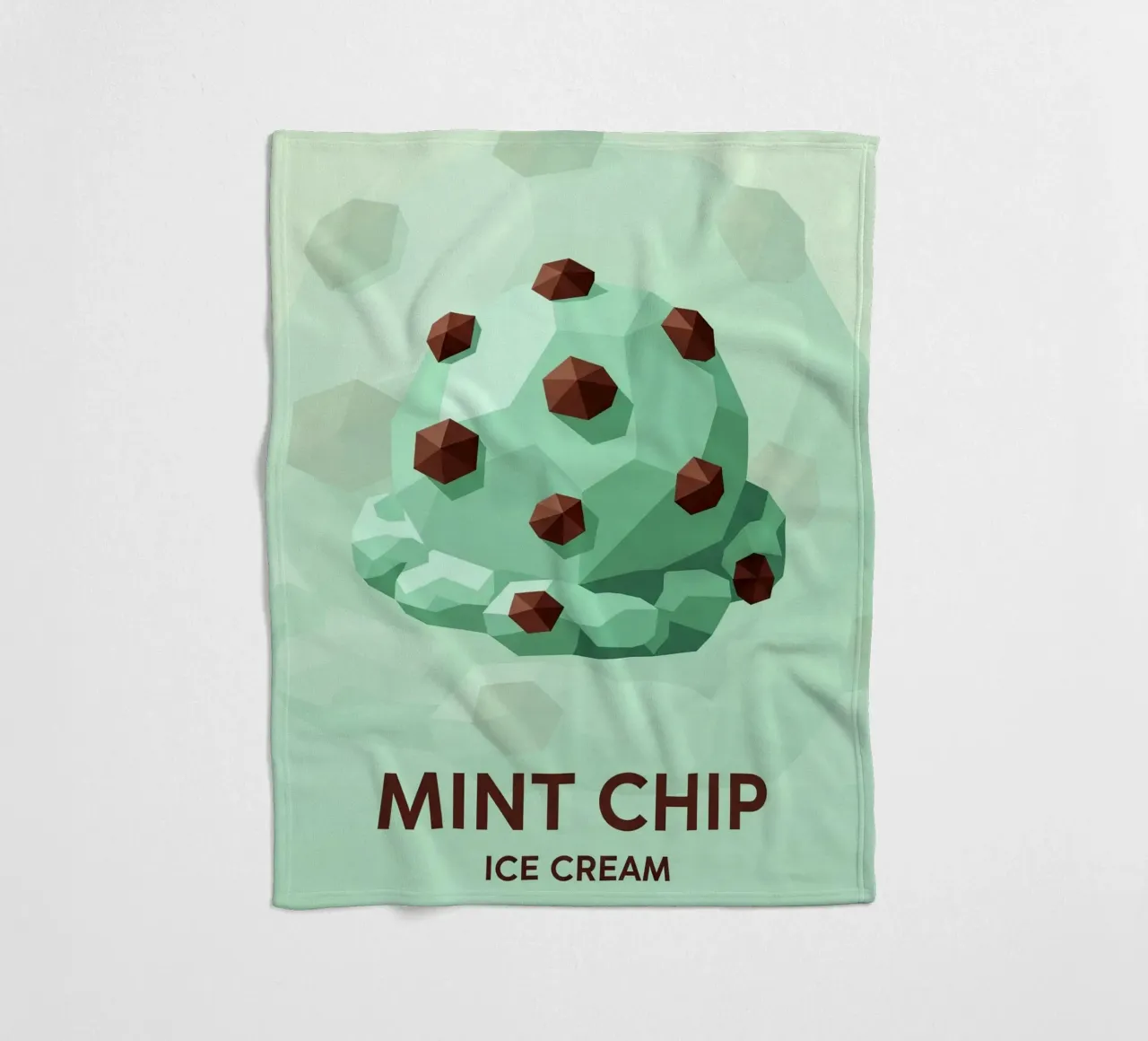 Muntchocoladechip fleecedeken van FlatPrint Studio