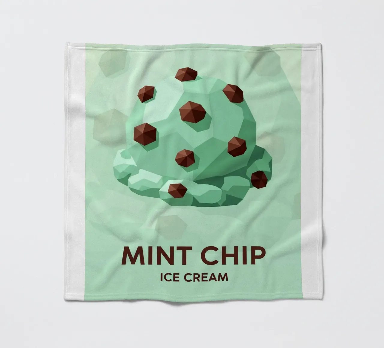 Muntchocoladechip fleecedeken van FlatPrint Studio