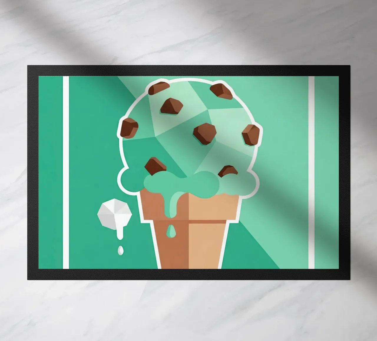 Muntchocoladechip deurmat van FlatPrint Studio