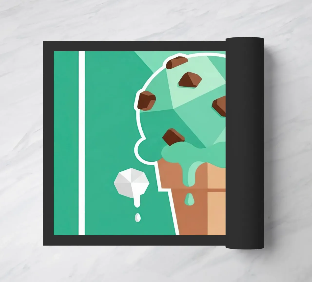 Muntchocoladechip deurmat van FlatPrint Studio