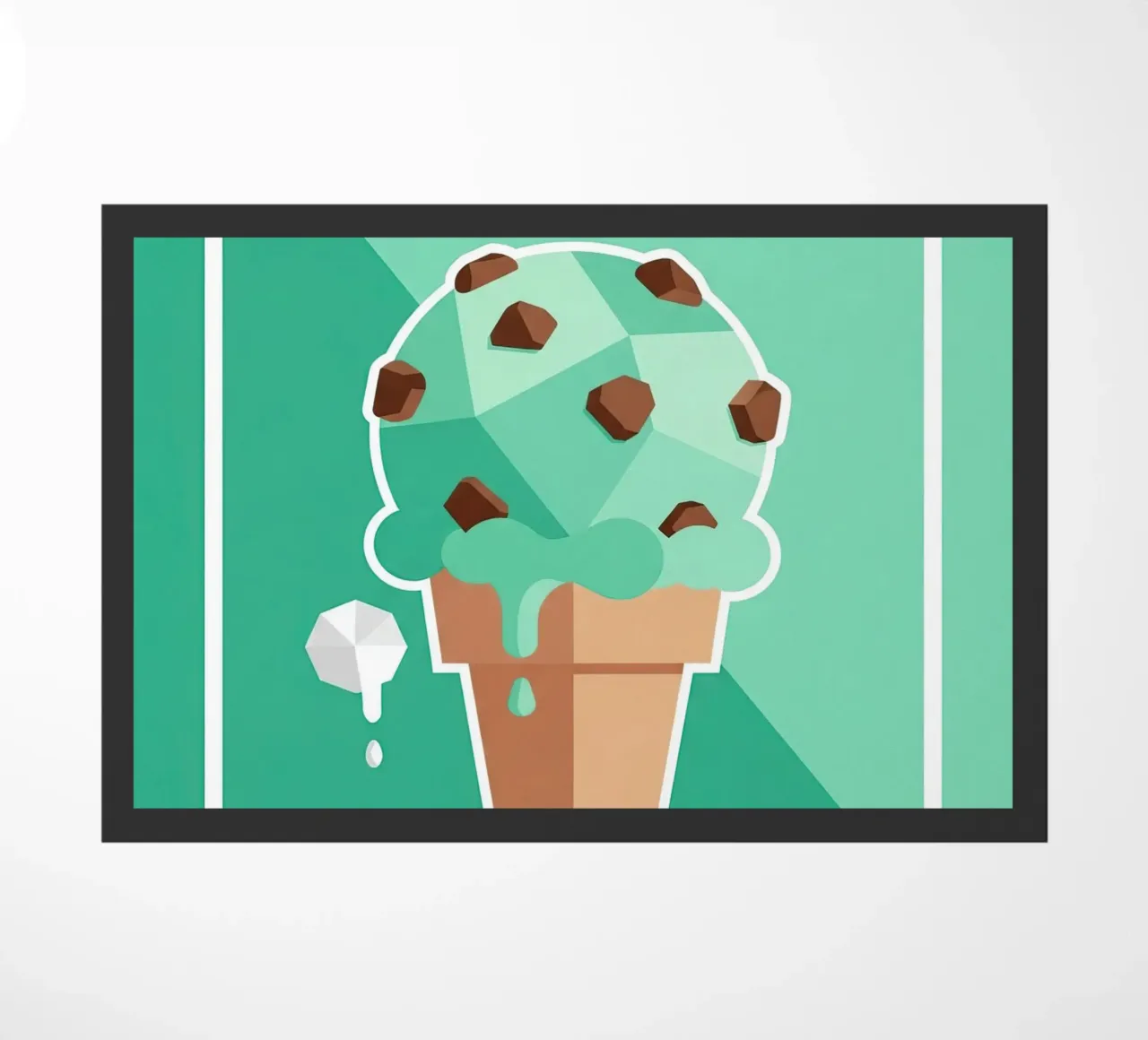 Muntchocoladechip deurmat van FlatPrint Studio