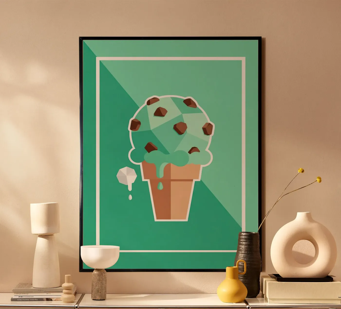 Mint Chocolate Chip Poster von FlatPrint Studio