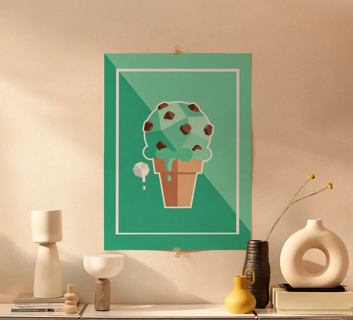 Mint Chocolate Chip Poster von FlatPrint Studio