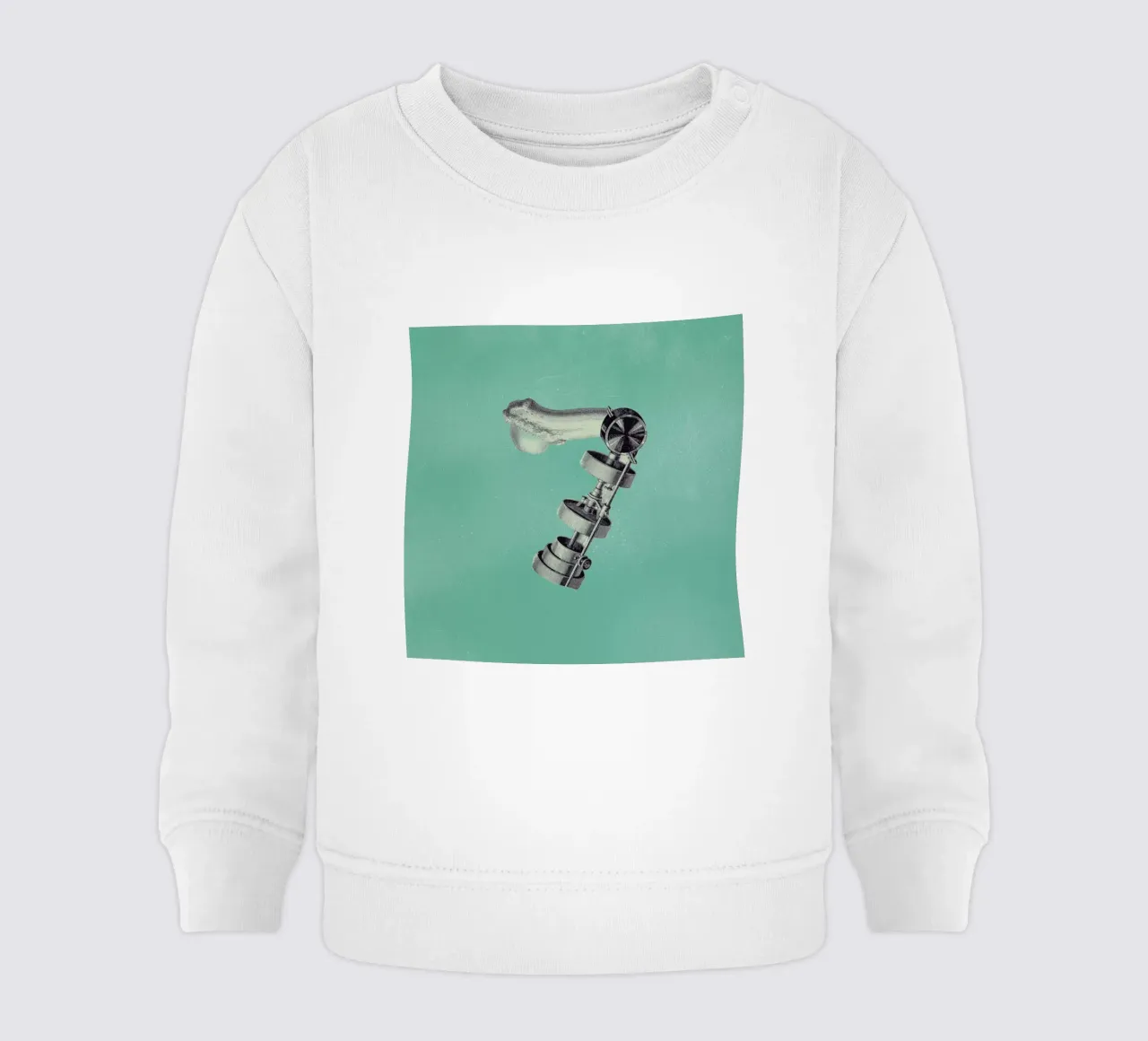 Steampunk Alphabet Number 7 felpa neonato da Birgit Palma