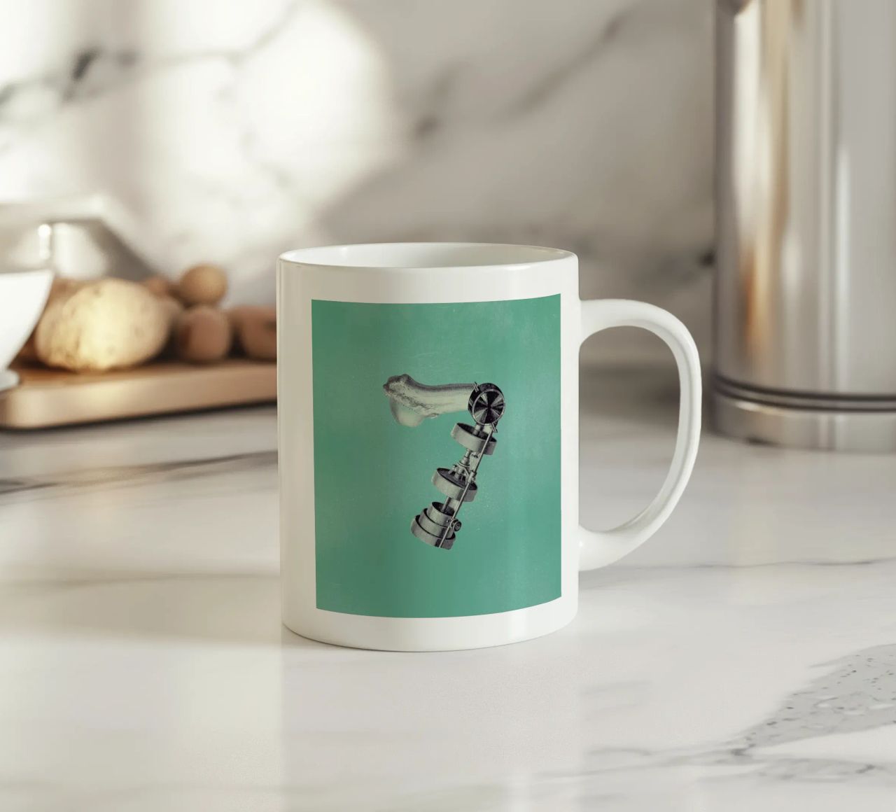 Steampunk Alphabet Number 7 tazza in ceramica da Birgit Palma