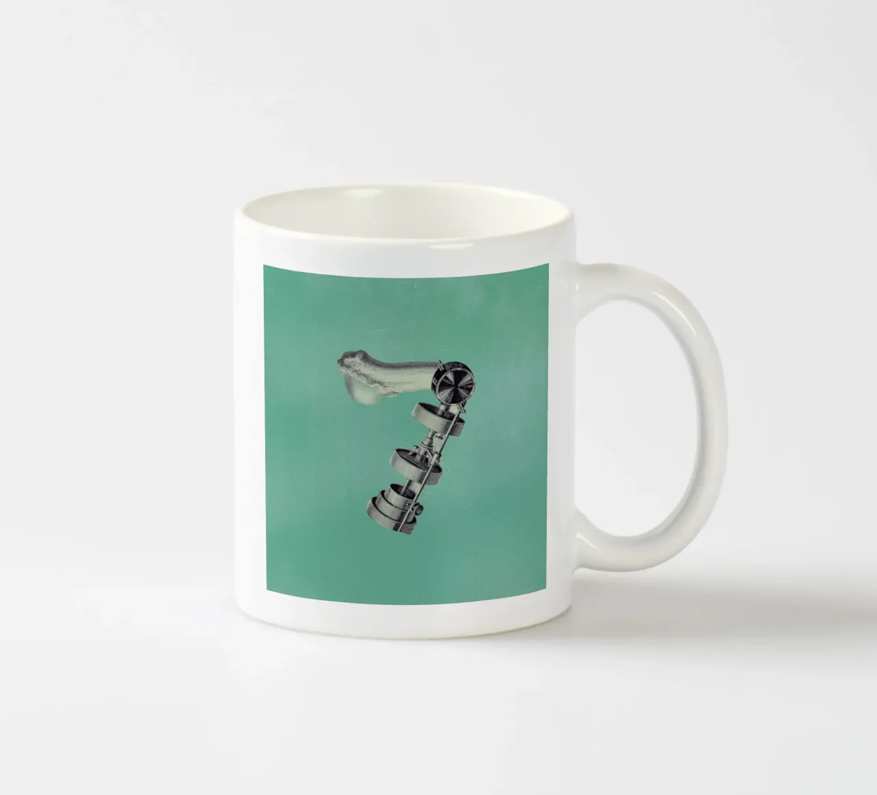 Steampunk Alphabet Number 7 tazza in ceramica da Birgit Palma