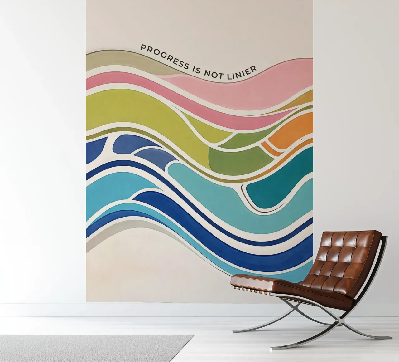 Progress Is Not Linear fotobehang van Jasonheeran