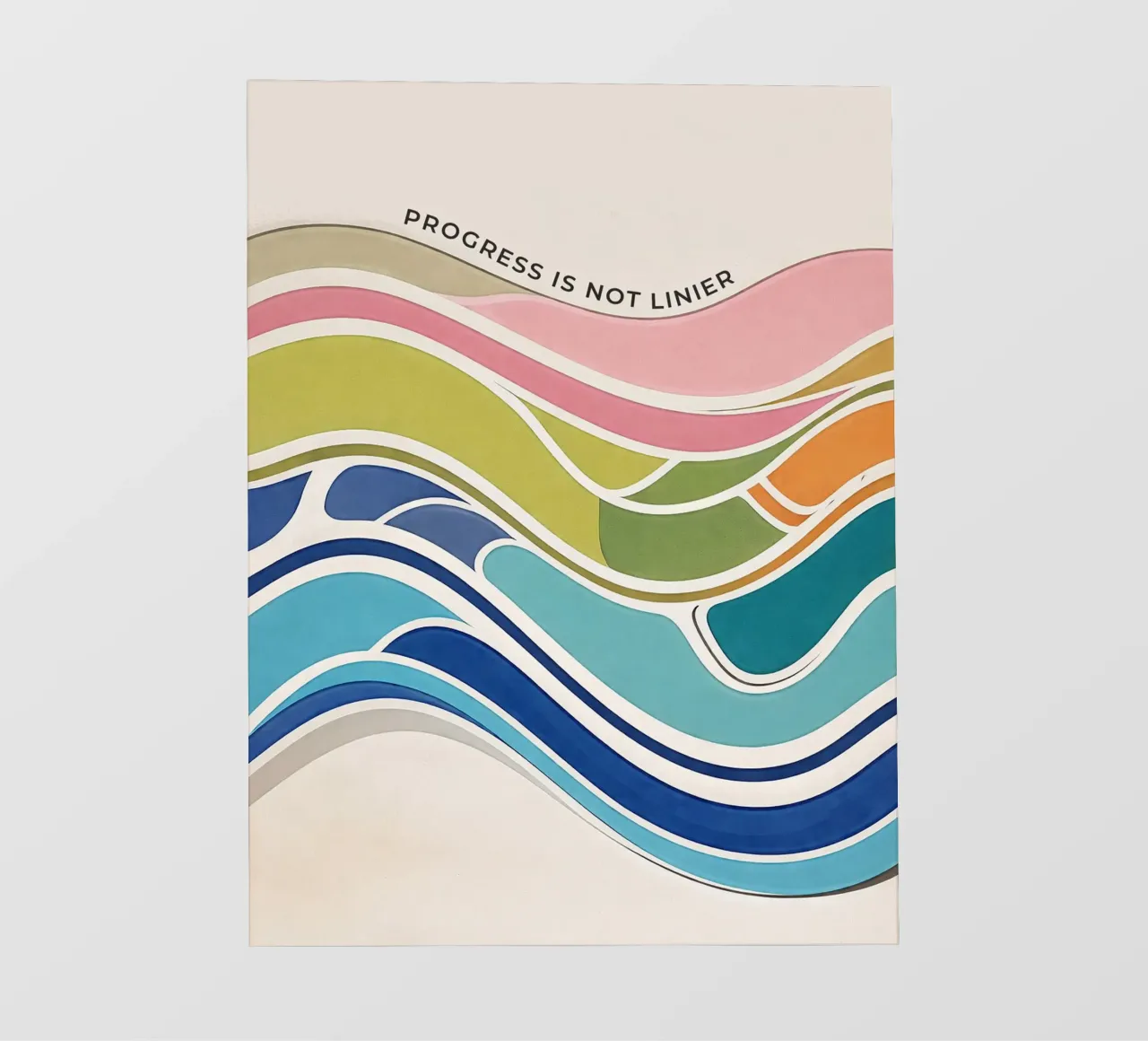 Progress Is Not Linear fotobehang van Jasonheeran