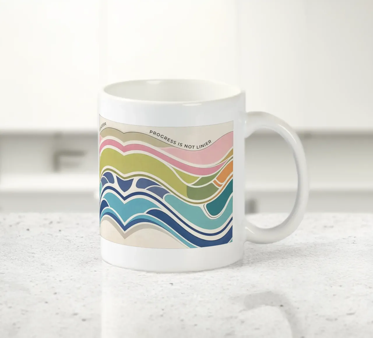 Progress Is Not Linear ceramic mug by Jasonheeran