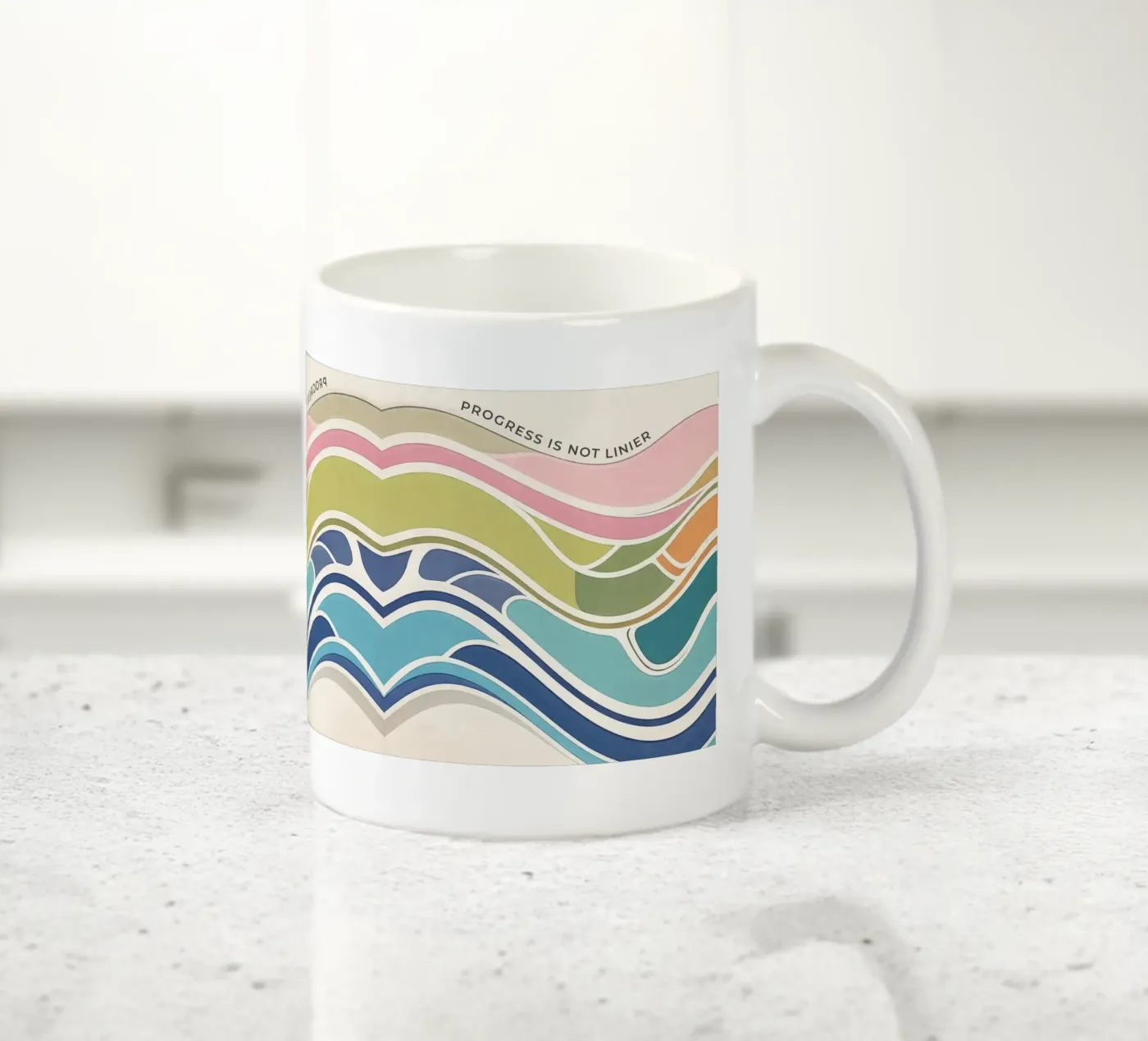 Progress Is Not Linear ceramic mug by Jasonheeran