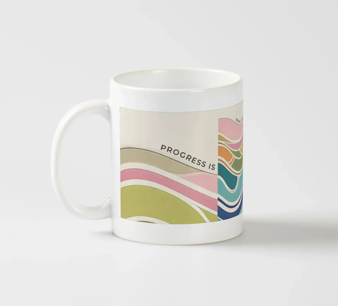 Progress Is Not Linear ceramic mug by Jasonheeran