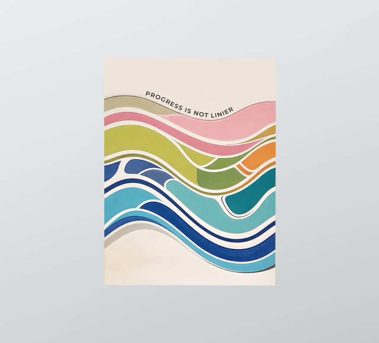 Progress Is Not Linear sticker by Jasonheeran