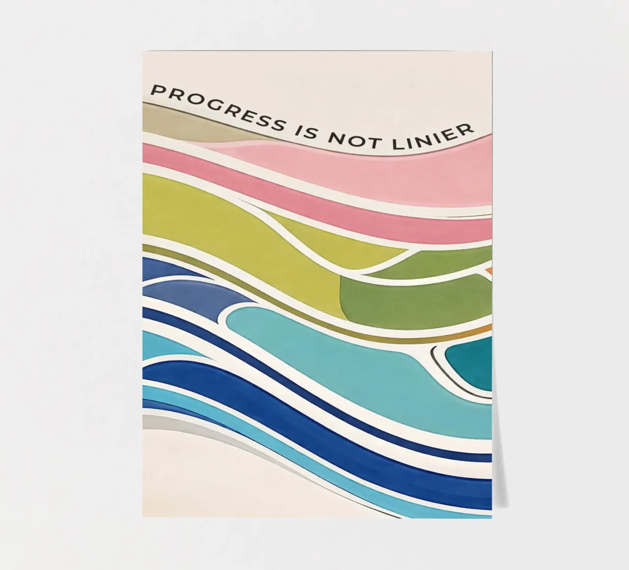 Progress Is Not Linear sticker sheet by Jasonheeran