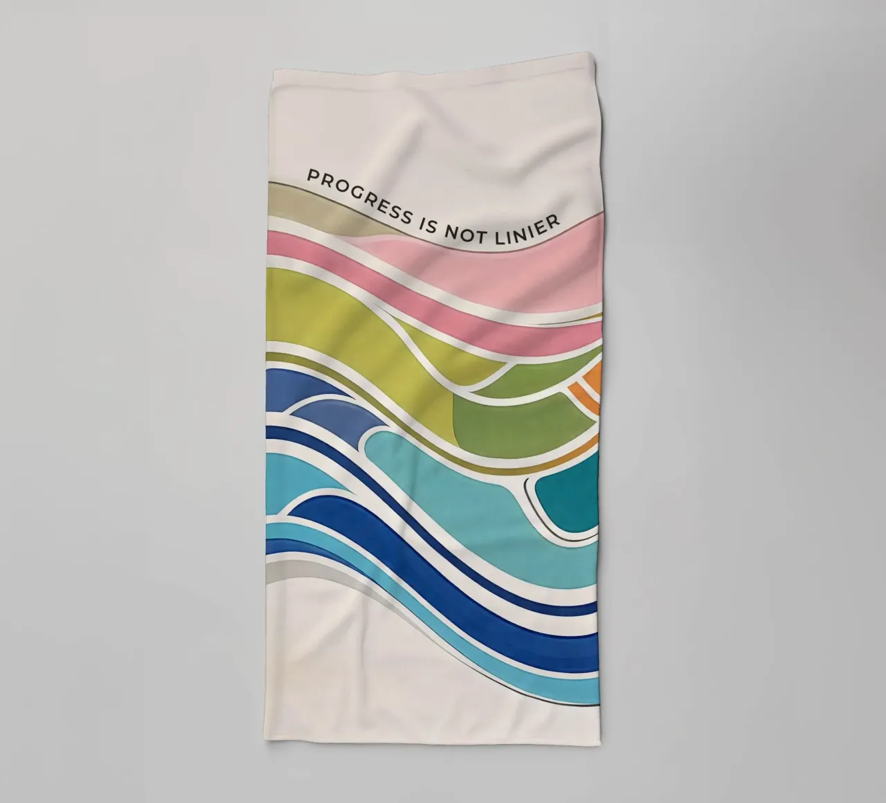 Progress Is Not Linear badhanddoek van Jasonheeran