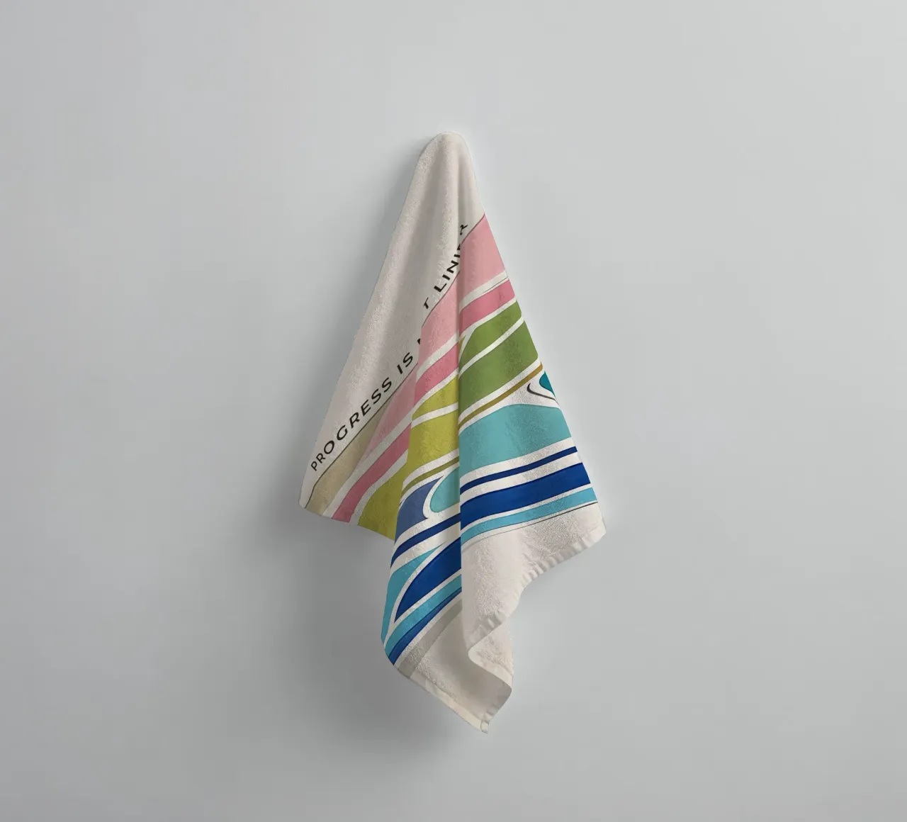 Progress Is Not Linear badhanddoek van Jasonheeran