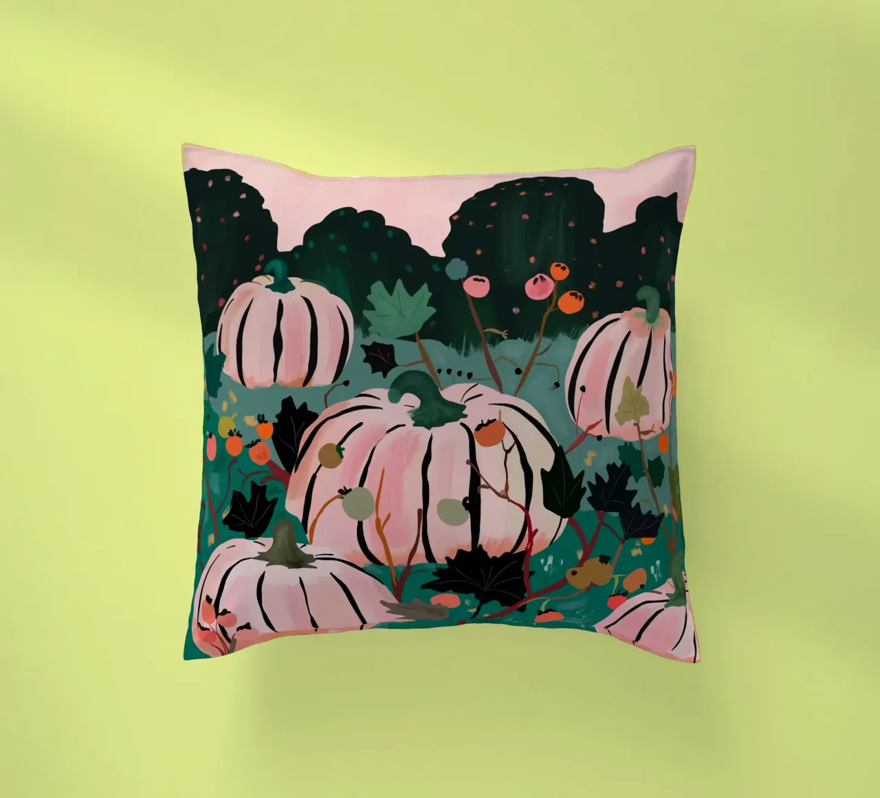 Pumpkin Patch decorative cushion by ArtsySesta
