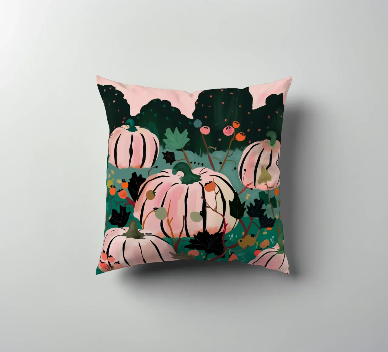 Pumpkin Patch decorative cushion by ArtsySesta