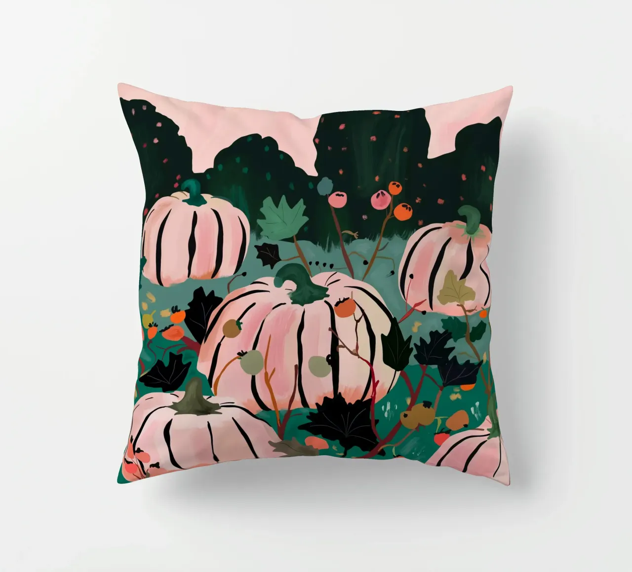 Pumpkin Patch decorative cushion by ArtsySesta