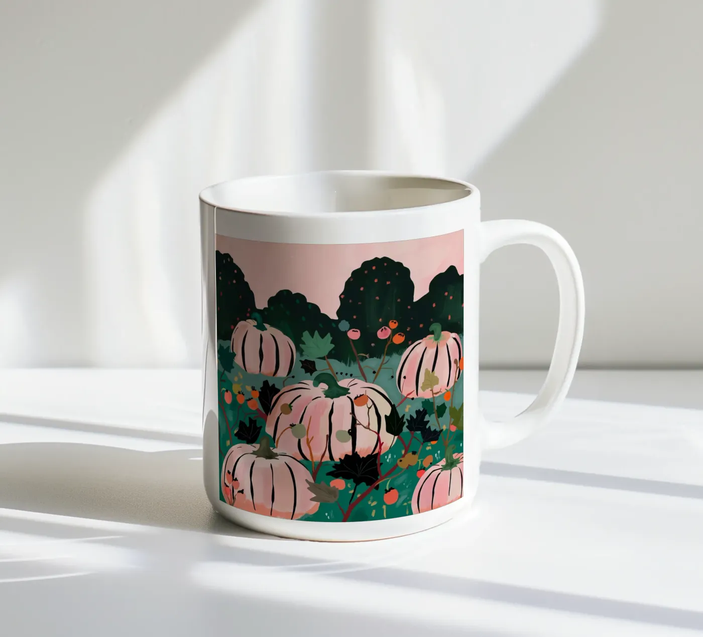 Pumpkin Patch ceramic mug by ArtsySesta