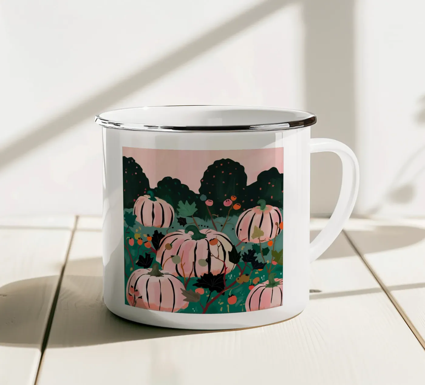 Zucche tazza in smalto da ArtsySesta