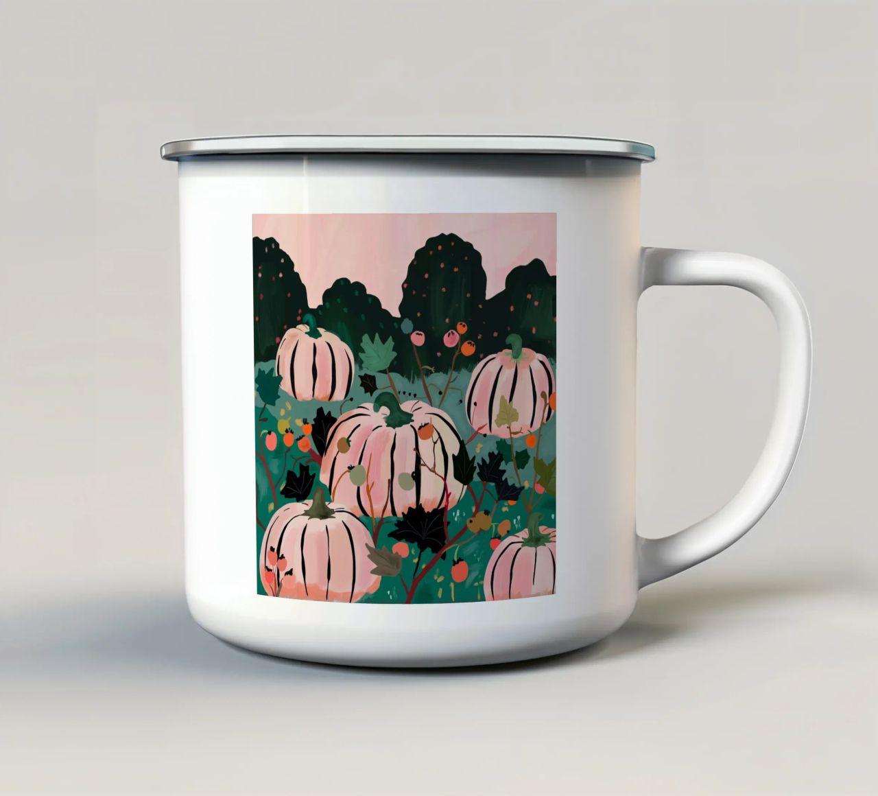 Zucche tazza in smalto da ArtsySesta