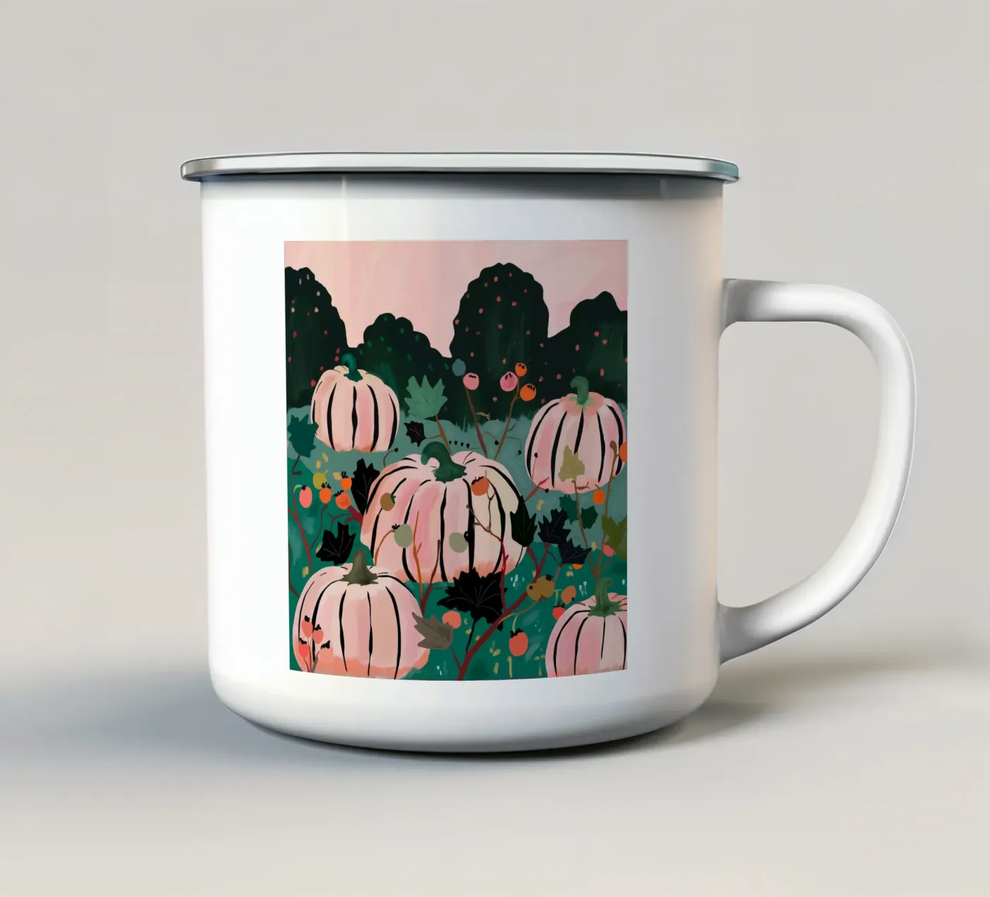 Zucche tazza in smalto da ArtsySesta