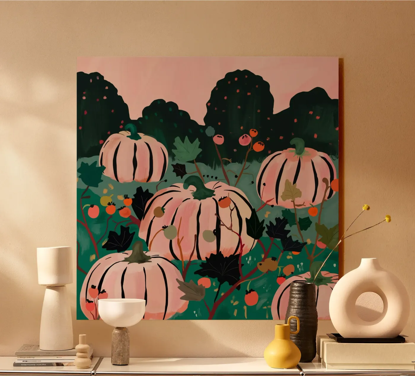 Pumpkin Patch acrylic glass by ArtsySesta