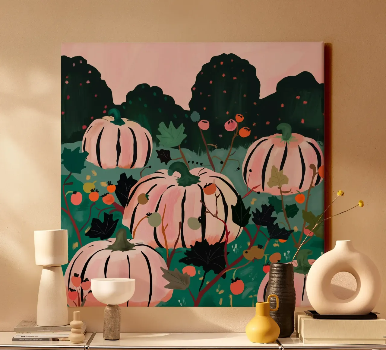 Pumpkin Patch canvas by ArtsySesta