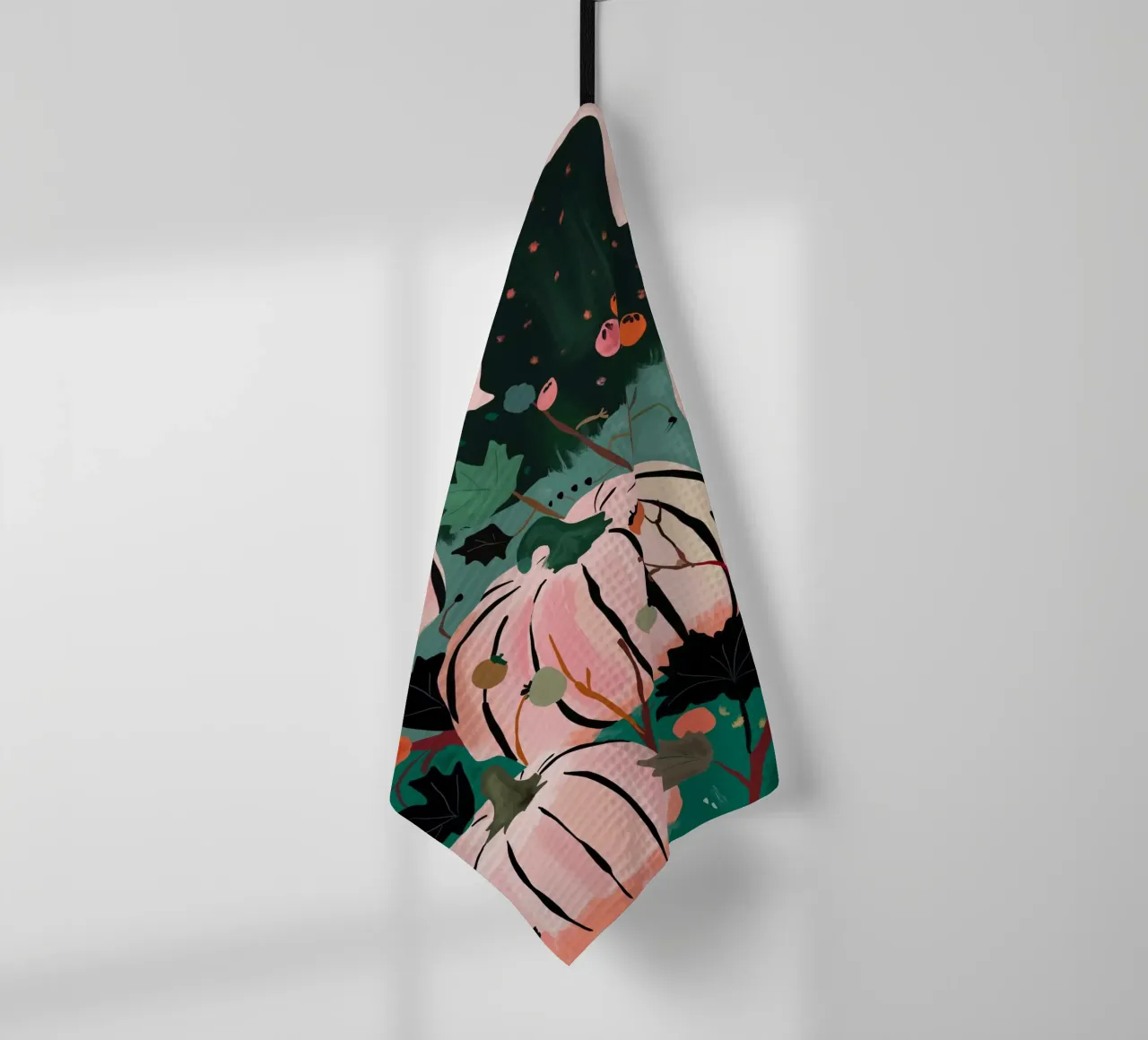 Pumpkin Patch tea towel by ArtsySesta