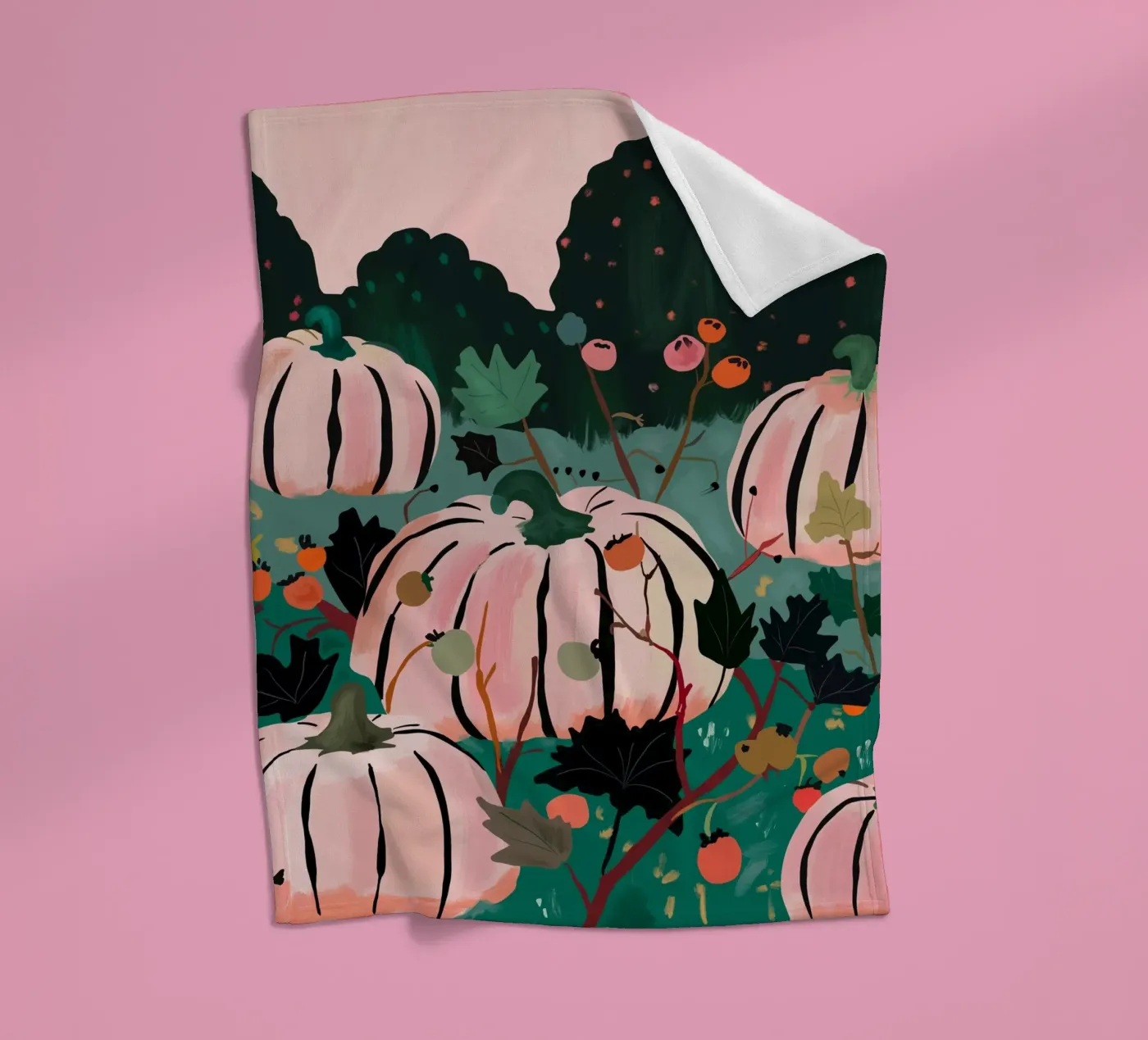 Pumpkin Patch fleece blanket by ArtsySesta