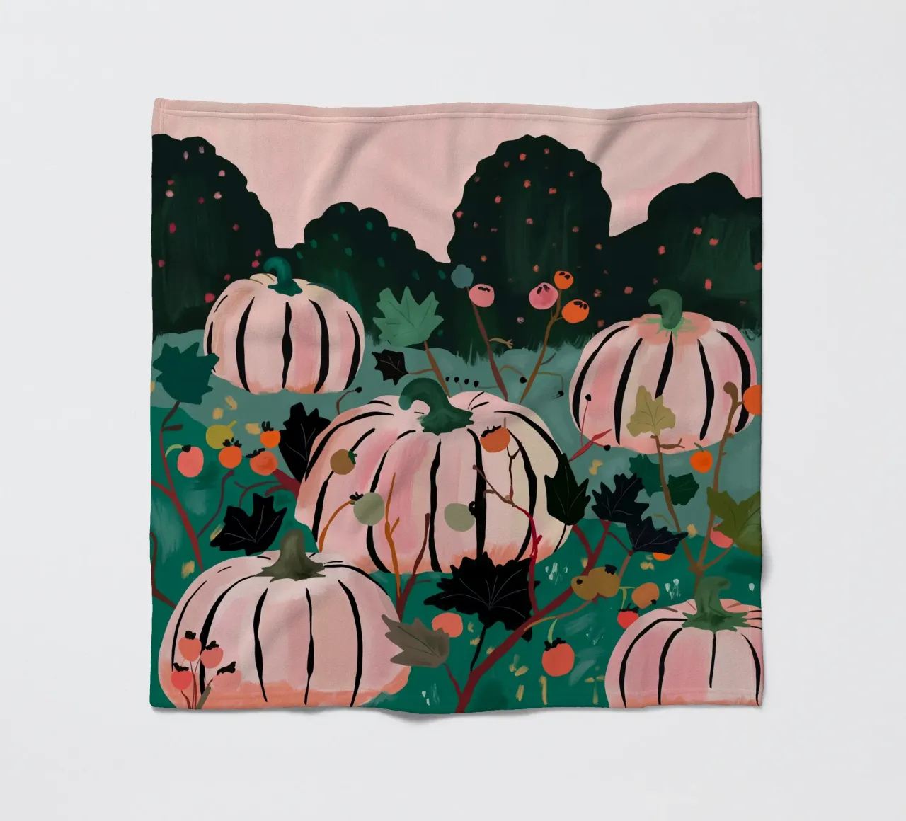 Pumpkin Patch fleece blanket by ArtsySesta