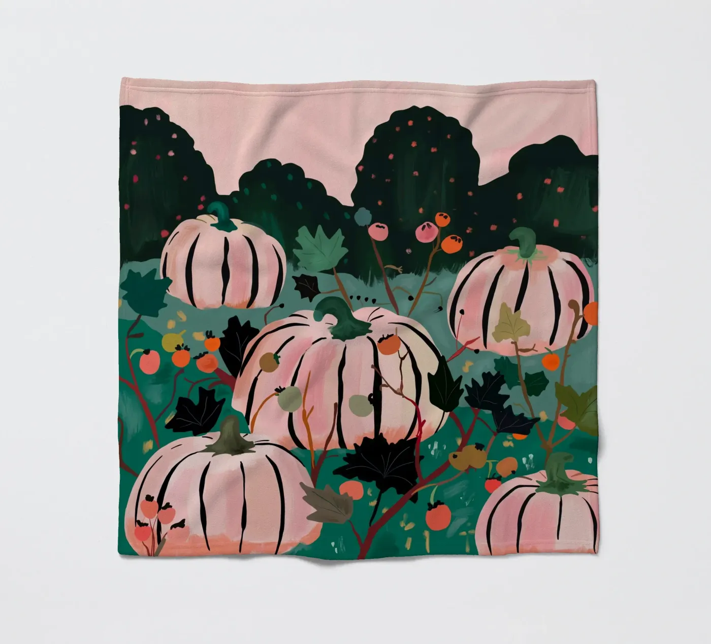 Pumpkin Patch fleece blanket by ArtsySesta