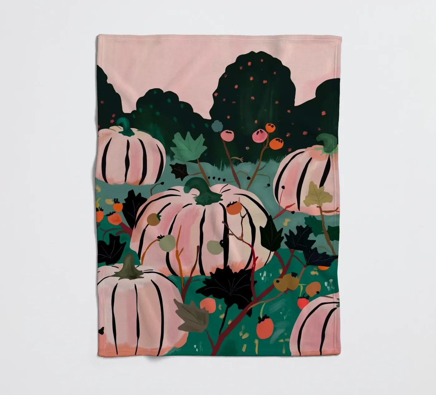Pumpkin Patch fleece blanket by ArtsySesta