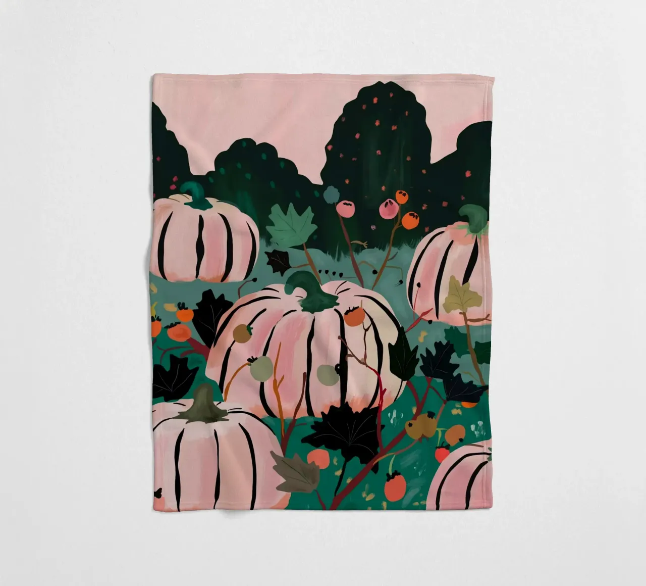 Pumpkin Patch fleece blanket by ArtsySesta