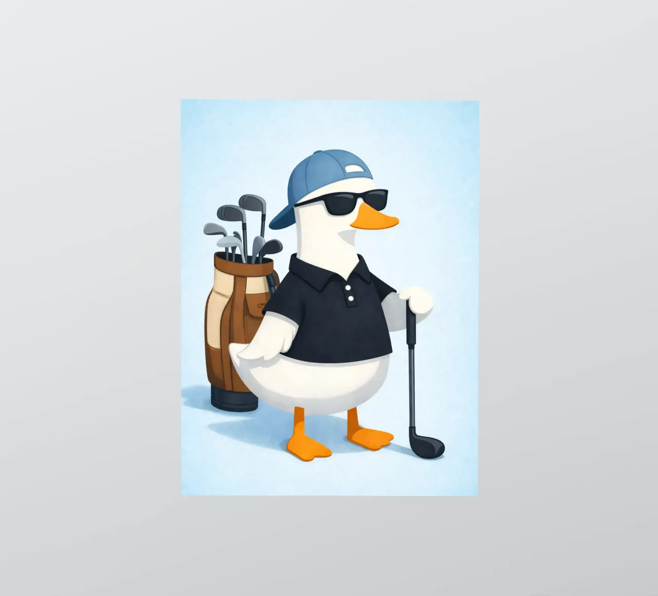 golf eend sticker van cepeducks