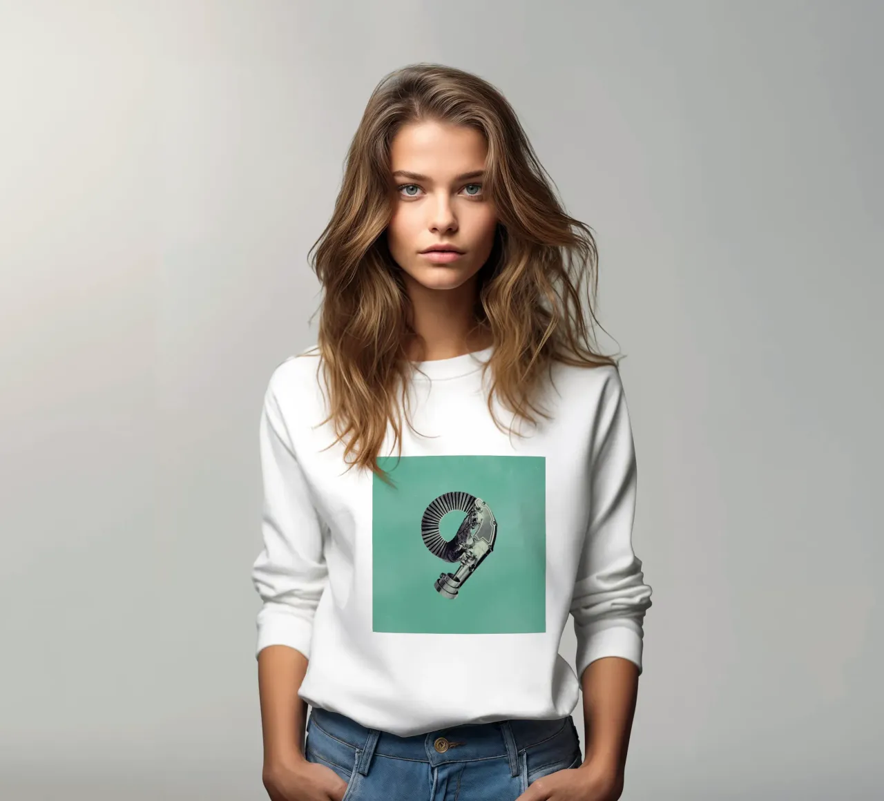 Steampunk Alphabet Number 9 sudadera de Birgit Palma