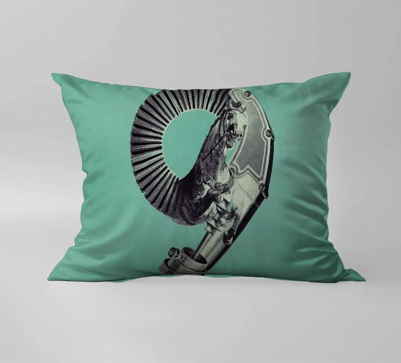 Steampunk Alphabet Number 9 cuscino da Birgit Palma