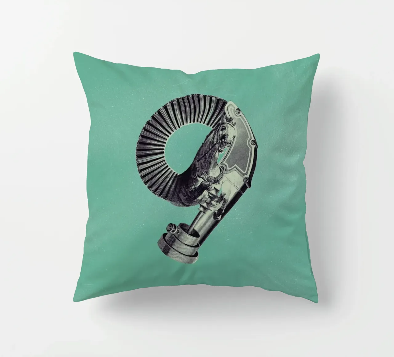 Steampunk Alphabet Number 9 cuscino da Birgit Palma