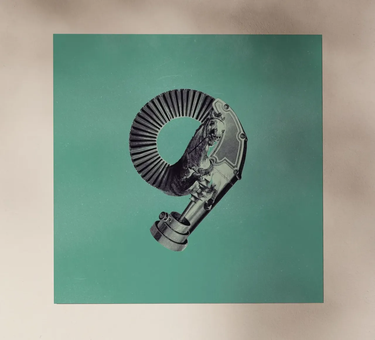 Steampunk Alphabet Number 9 pellicola backlit da Birgit Palma