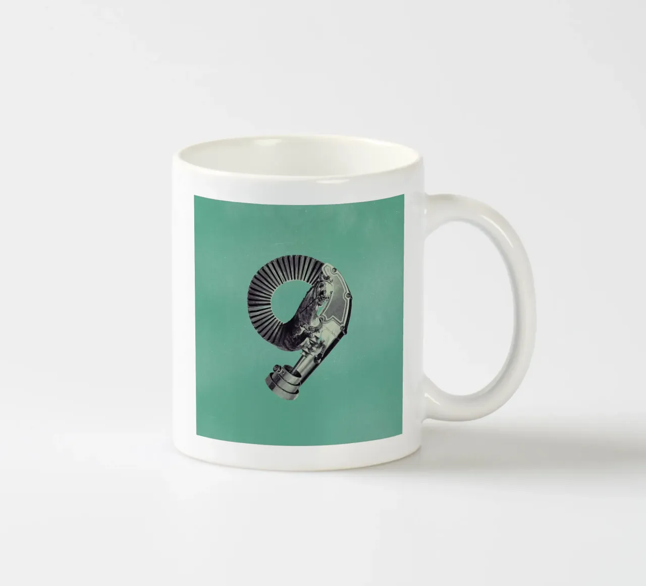 Steampunk Alphabet Number 9 mug en céramique de Birgit Palma