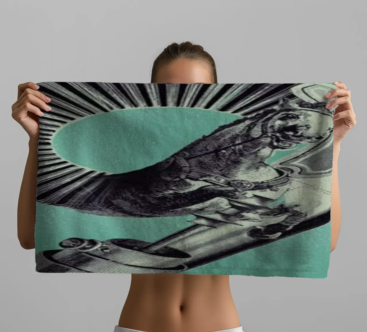 Steampunk Alphabet Number 9 asciugamano da bagno da Birgit Palma