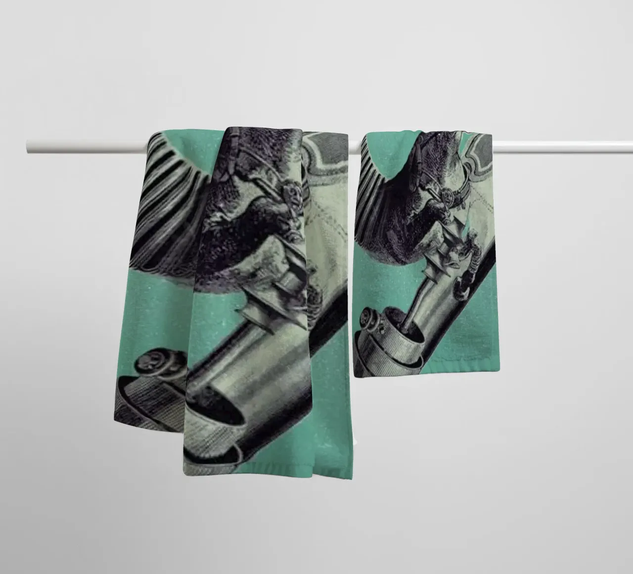 Steampunk Alphabet Number 9 asciugamano da bagno da Birgit Palma