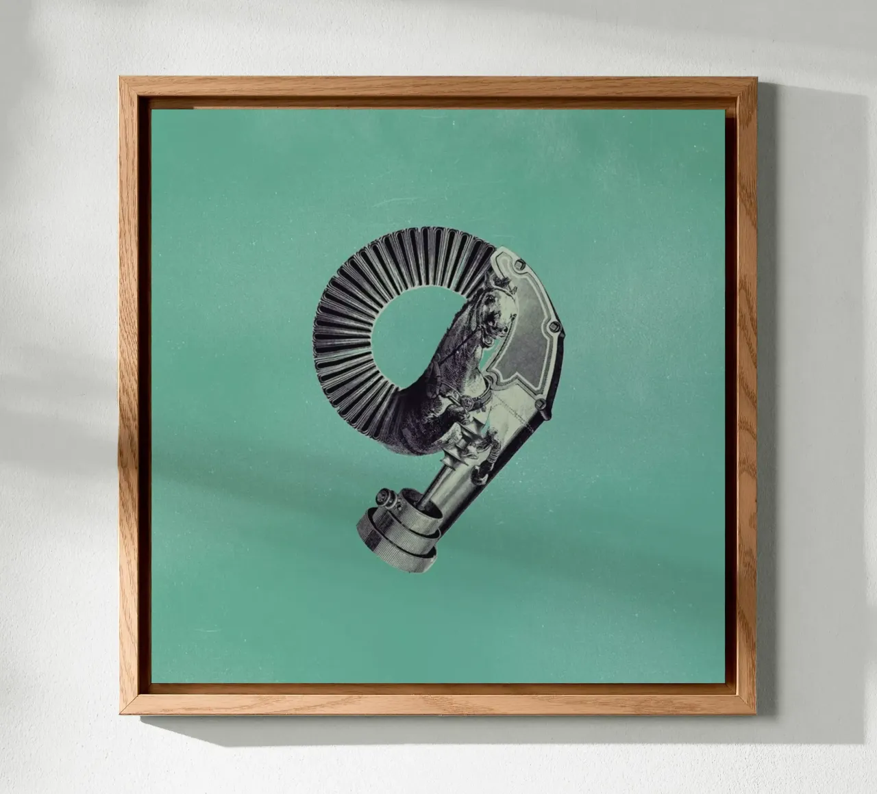 Steampunk Alphabet Number 9 alluminio dibond da Birgit Palma